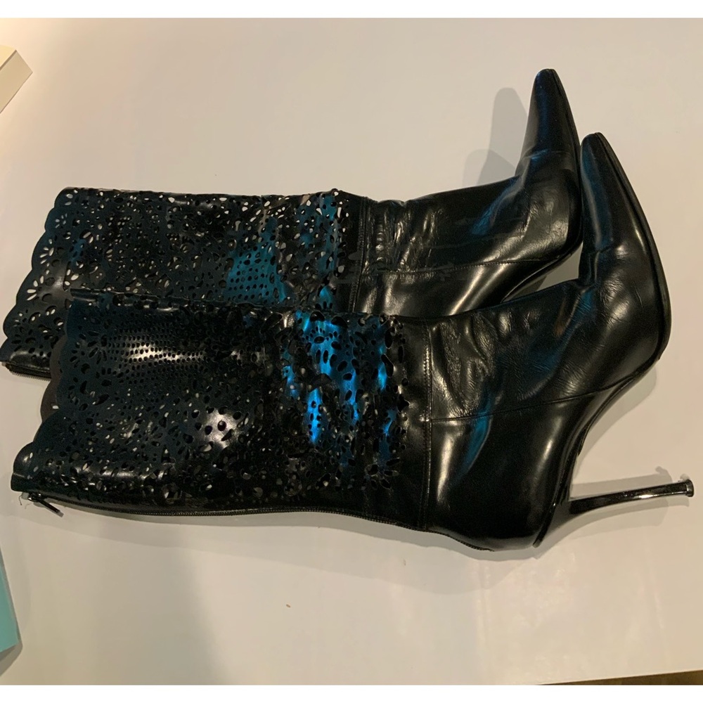 CasadeiI leather lace boots sz 10 B - Picture 7 of 11